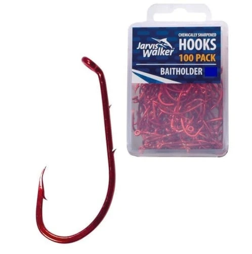 Jarvis Walker Red Baitholder Hooks 1 Jarvis Walker Red Baitholder Hooks