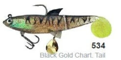 Molix Shad 140 -Pro Fishing Shop black gold chart tail