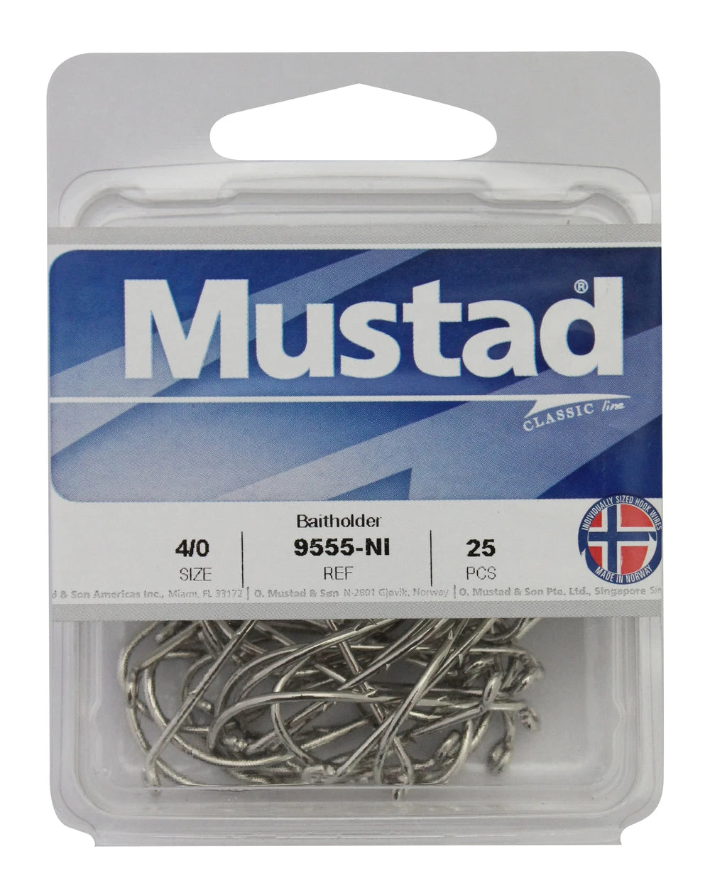 Mustad 9555B Beaked Baitholder Nickel Plated Box 2 Mustad 9555B Beaked Baitholder Nickel Plated Box - Image 2