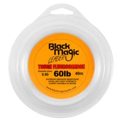 Black Magic Flurocarbon Leader -Pro Fishing Shop tough fluorocarbon trace leader 60lb new label